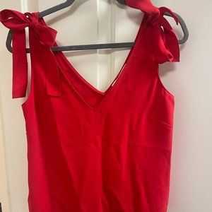 Amanda Uprichard Tie Shoulder Top size S